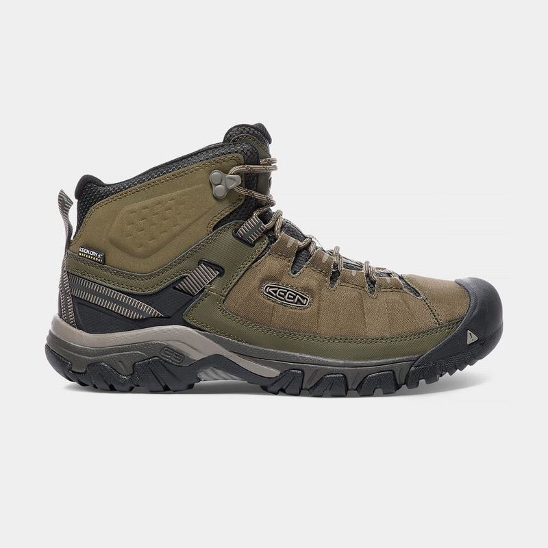 Botas De Montaña Keen Targhee Exp Waterproof Mid Para Hombre Verde Oliva/Negros - Botas Keen Mexico